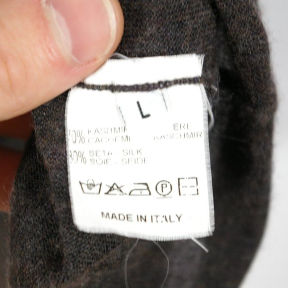 Ursula Conzen Polo Shirt Womens 2 Fitted Brown Cashmere Silk Lightweight Ladies - Picture 10 of 10